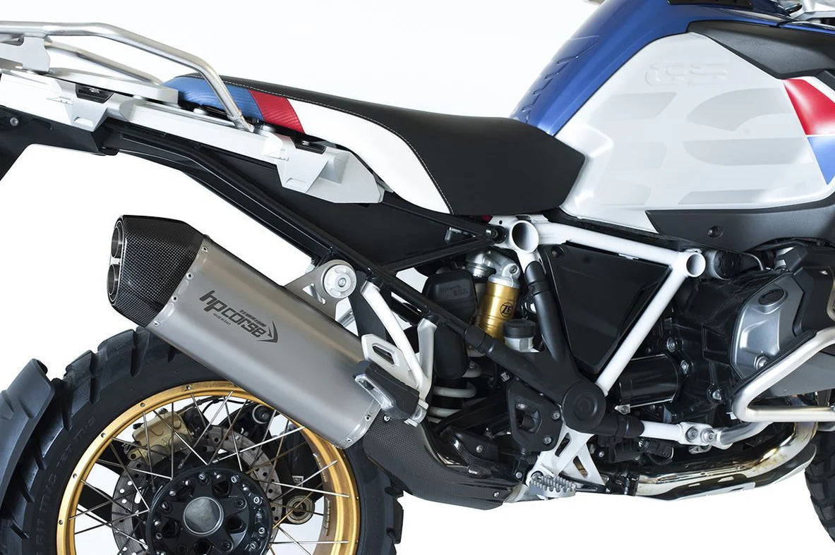 HPCorse SPS Carbon Endschalldämpfer | Kurz | mit E-Nummer | Titan | passend für BMW R 1250 GS / Adventure - Modelle (2018-2024)