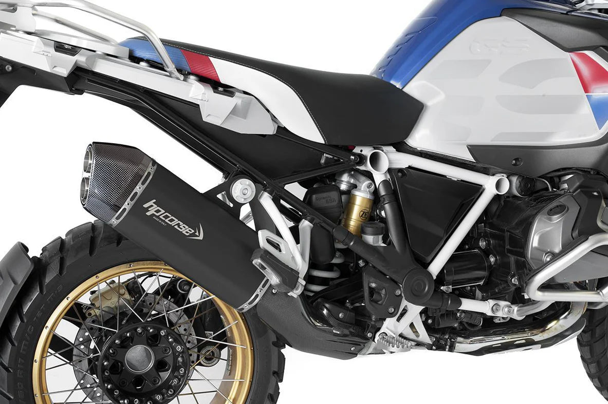 HPCorse SPS Carbon Endschalldämpfer | Kurz | mit E-Nummer | Ceramic-Schwarz | passend für BMW R 1250 GS / Adventure - Modelle (2018-2024)