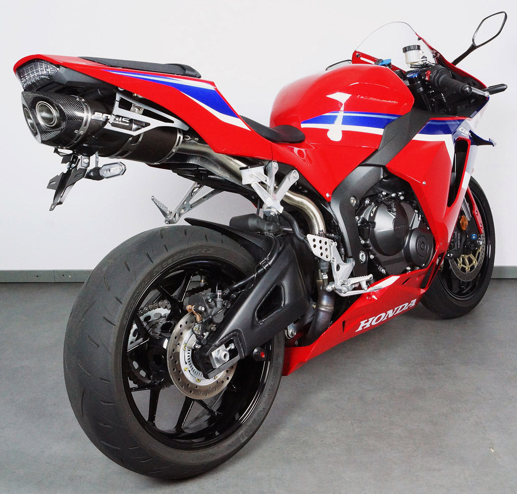 Bodis OVAL Q1-SN Slip-On | mit E-Nummer | Edelstahl-Schwarz | passend für Honda CBR 600 RR - Modelle (2024-)