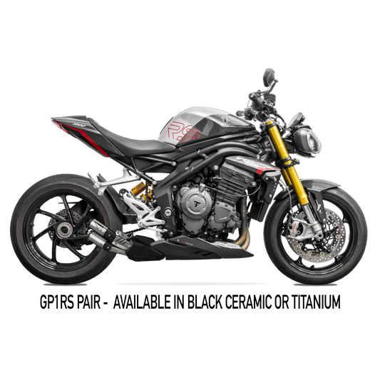 Austin Racing GP1RS Mini Pair | Slip-On | dB-Konform | passend für Triumph Speed Triple 1200 - Modelle (2021-2024)