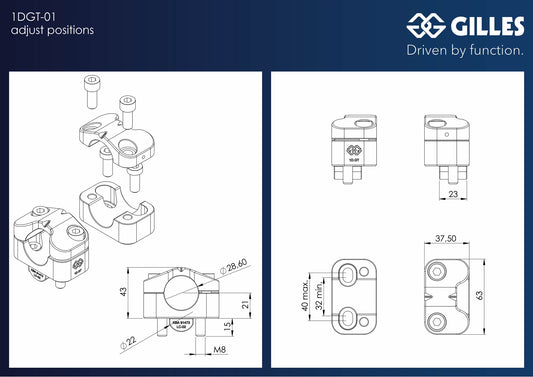 Gilles Lenkererhöhung | schwarz