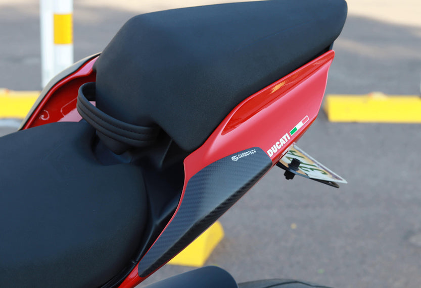 GS Carbotech | Sitz Sliders pillion rider | Carbon | passend für Ducati Panigale & Streetfighter - Modelle