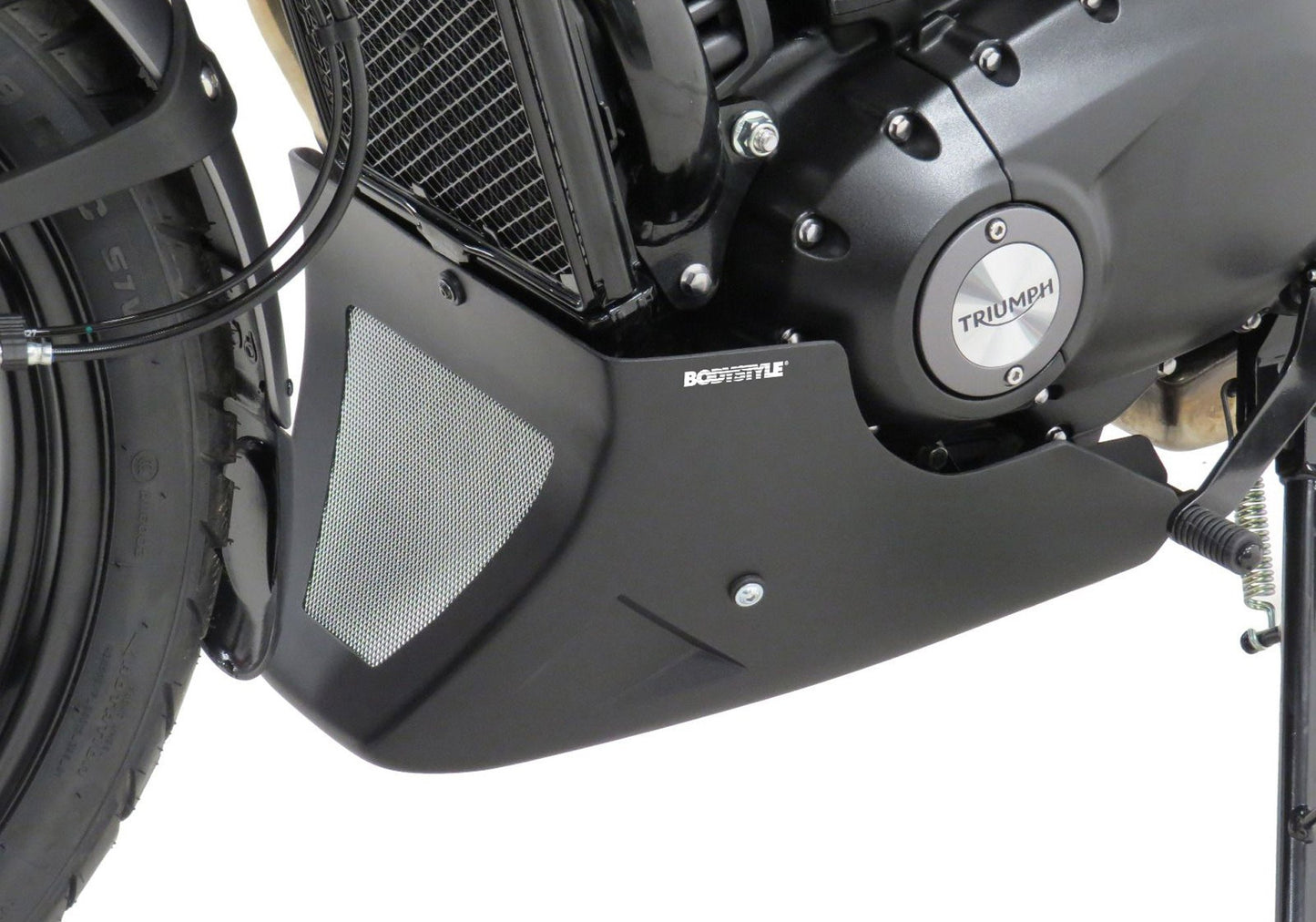 Bodystyle Bugspoiler | Raceline | schwarz-matt | mit ABE | passend für Triumph Scrambler 400X (T0B0) - Modelle (2024-2025)