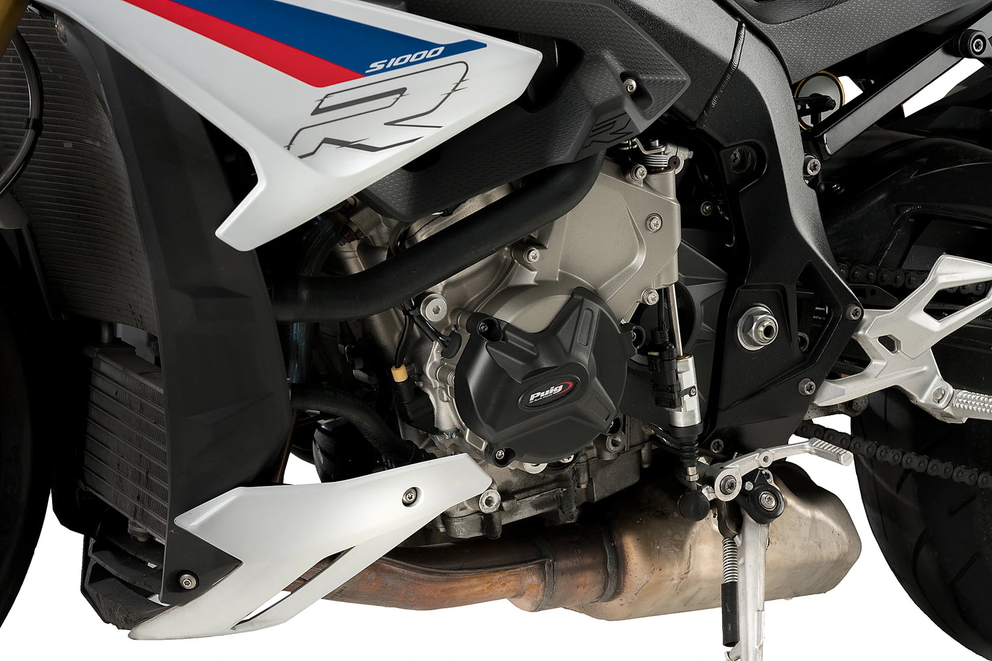 PUIG Motordeckelschoner | 3-teilig | schwarz | passend für BMW S 1000 XR - Modelle (2015-2019)