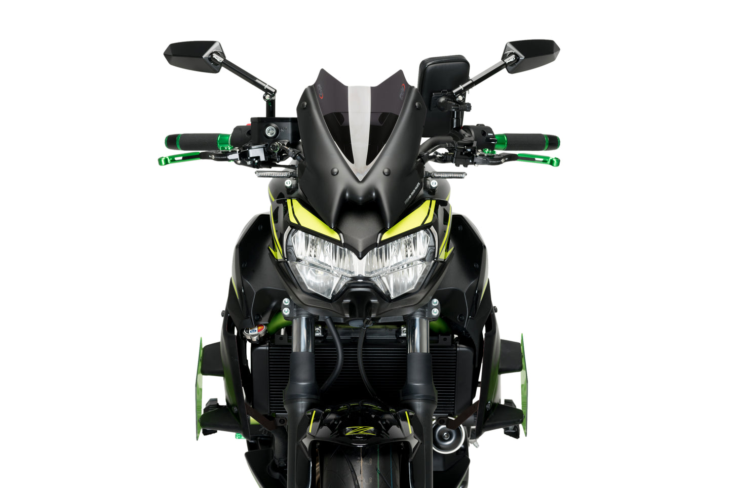 PUIG Downforce Naked Side Spoiler | mit ABE | grün | passend für Kawasaki Z650 - Modelle (2020-2024)