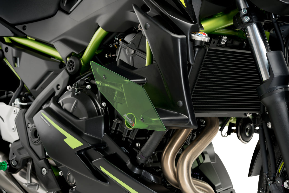 PUIG Downforce Naked Side Spoiler | mit ABE | grün | passend für Kawasaki Z650 - Modelle (2020-2024)