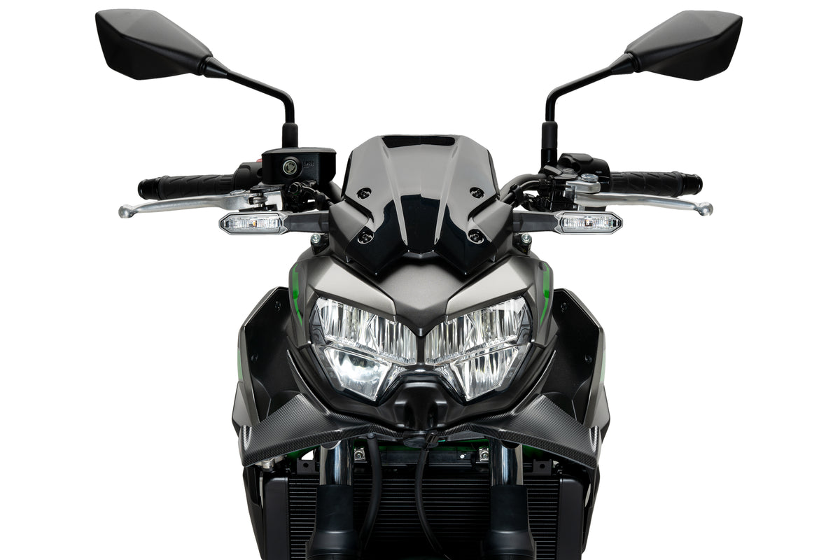 PUIG Downforce Naked Front Spoiler | mit ABE | carbon-look | passend für Kawasaki Z650 - Modelle (2021-2026)