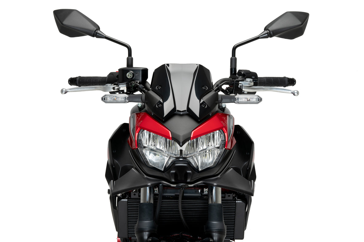 PUIG Downforce Naked Front Spoiler | mit ABE | matt-schwarz | passend für Kawasaki Z650 - Modelle (2021-2026)