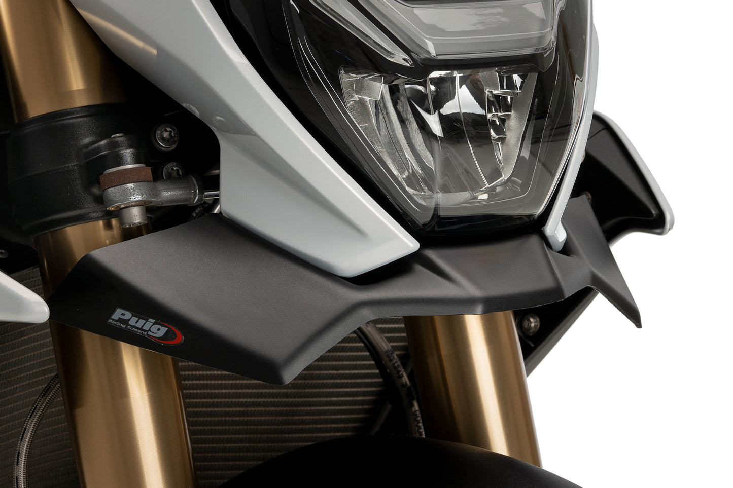 PUIG Downforce Naked Front Spoiler | mit ABE | matt-schwarz | passend für BMW M 1000 R & S 1000 R - Modelle (2021-2024)