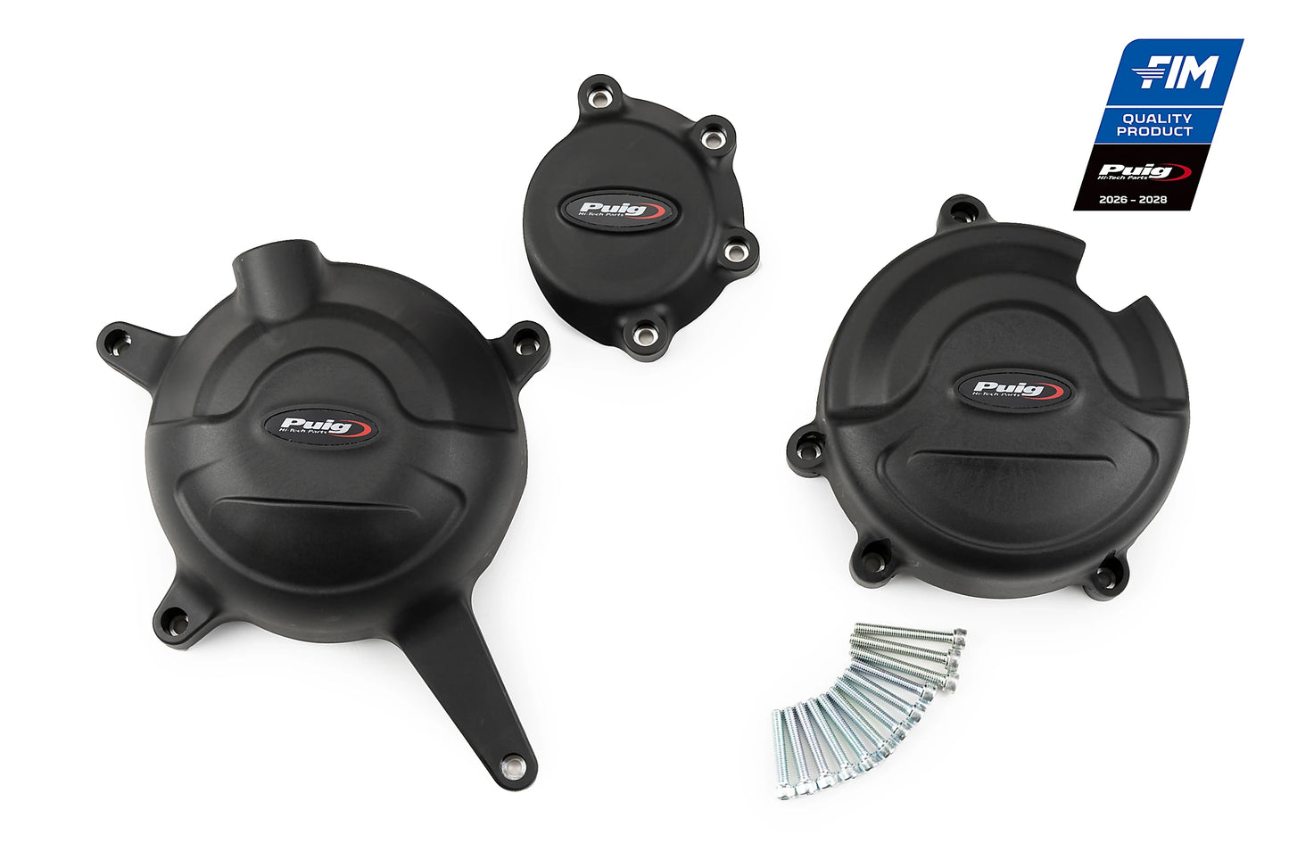 PUIG Motordeckelschoner | 3-teilig | schwarz | passend für Honda CB 500 Hornet E-Clutch - Modelle (2026)