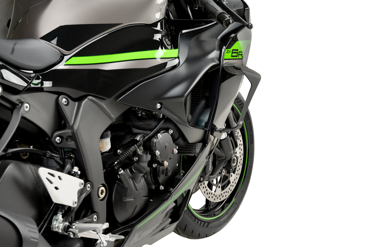 PUIG Race Side Spoiler | mit ABE | matt-schwarz | passend für Kawasaki ZX-6R 636 Ninja - Modelle (2024-2026)