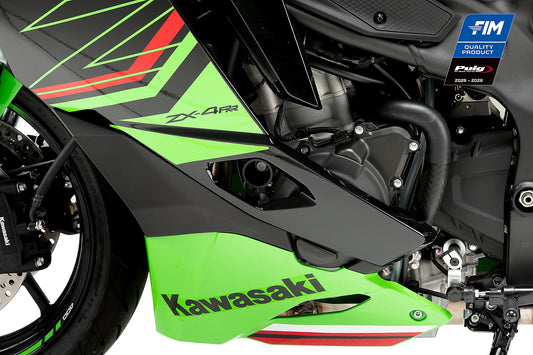 PUIG Motordeckelschoner | 2-teilig | schwarz | passend für Kawasaki Ninja ZX-4R / RR - Modelle (2023-2026)
