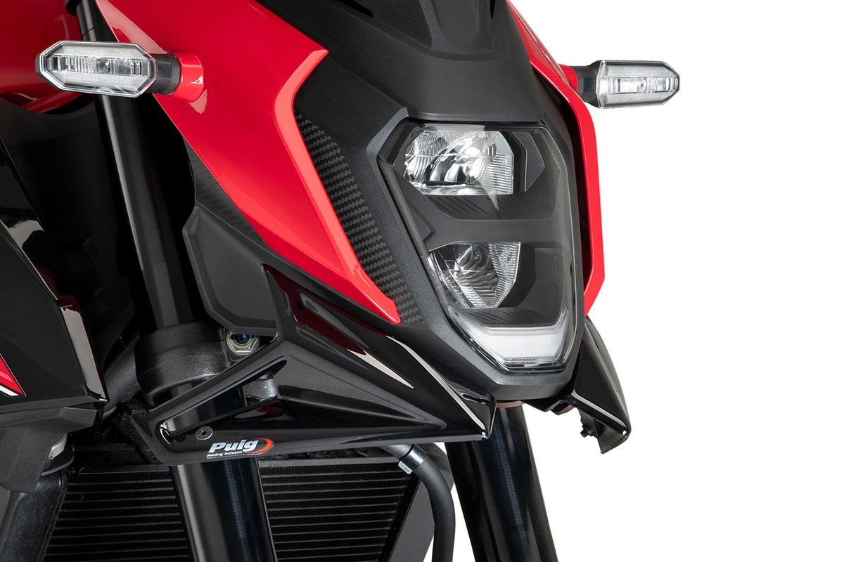 PUIG Downforce Naked Front Spoiler | mit ABE | schwarz | passend für Honda CB 500 Hornet / E-CLUTCH - Modelle (2024-2026)