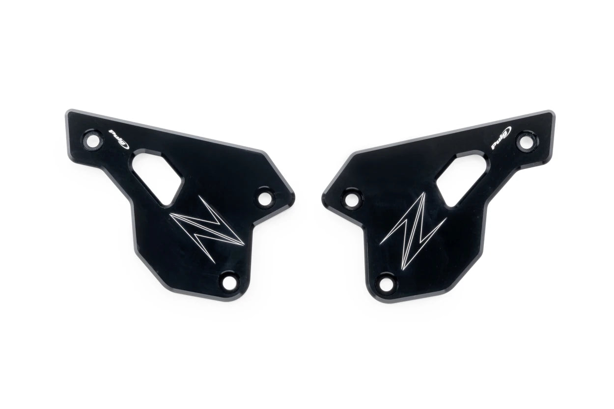 PUIG Fersenplatten | schwarz | passend für Kawasaki Z900 / SE - Modelle (2025-2026)
