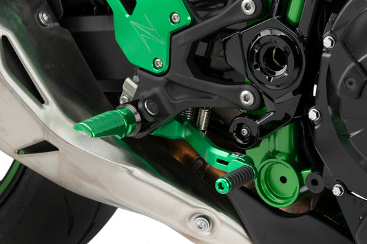 PUIG Bremsfusspedal | verstellbar | gruen | passend für Kawasaki Z900 / SE - Modelle (2025-2026)