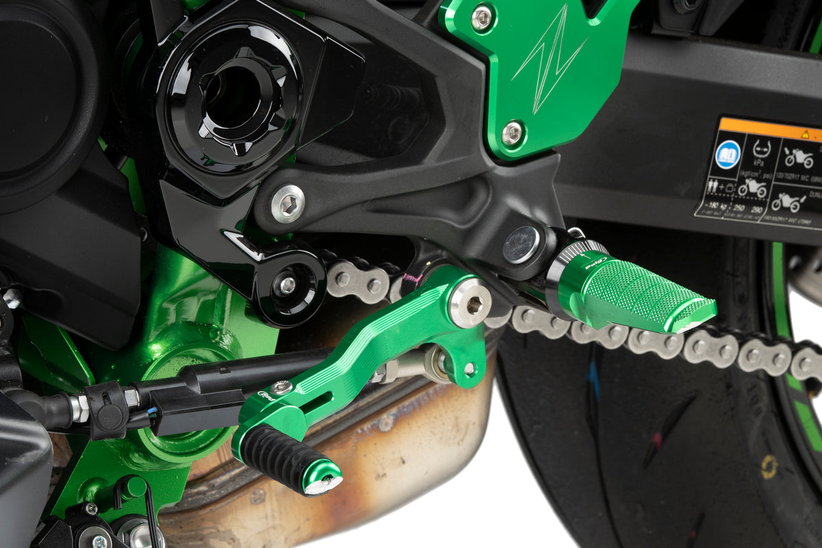 PUIG Gangschaltpedal | verstellbar | gruen | passend für Kawasaki Z900 / SE - Modelle (2025-2026)