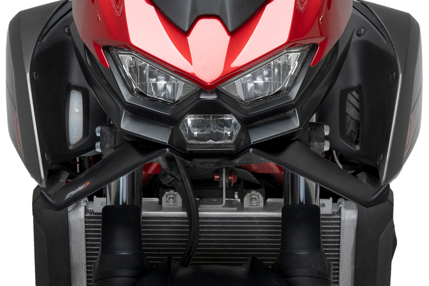 PUIG Downforce Naked Front Spoiler | mit ABE | matt-schwarz | passend für Kawasaki Z500 / SE - Modelle (2024-2026)