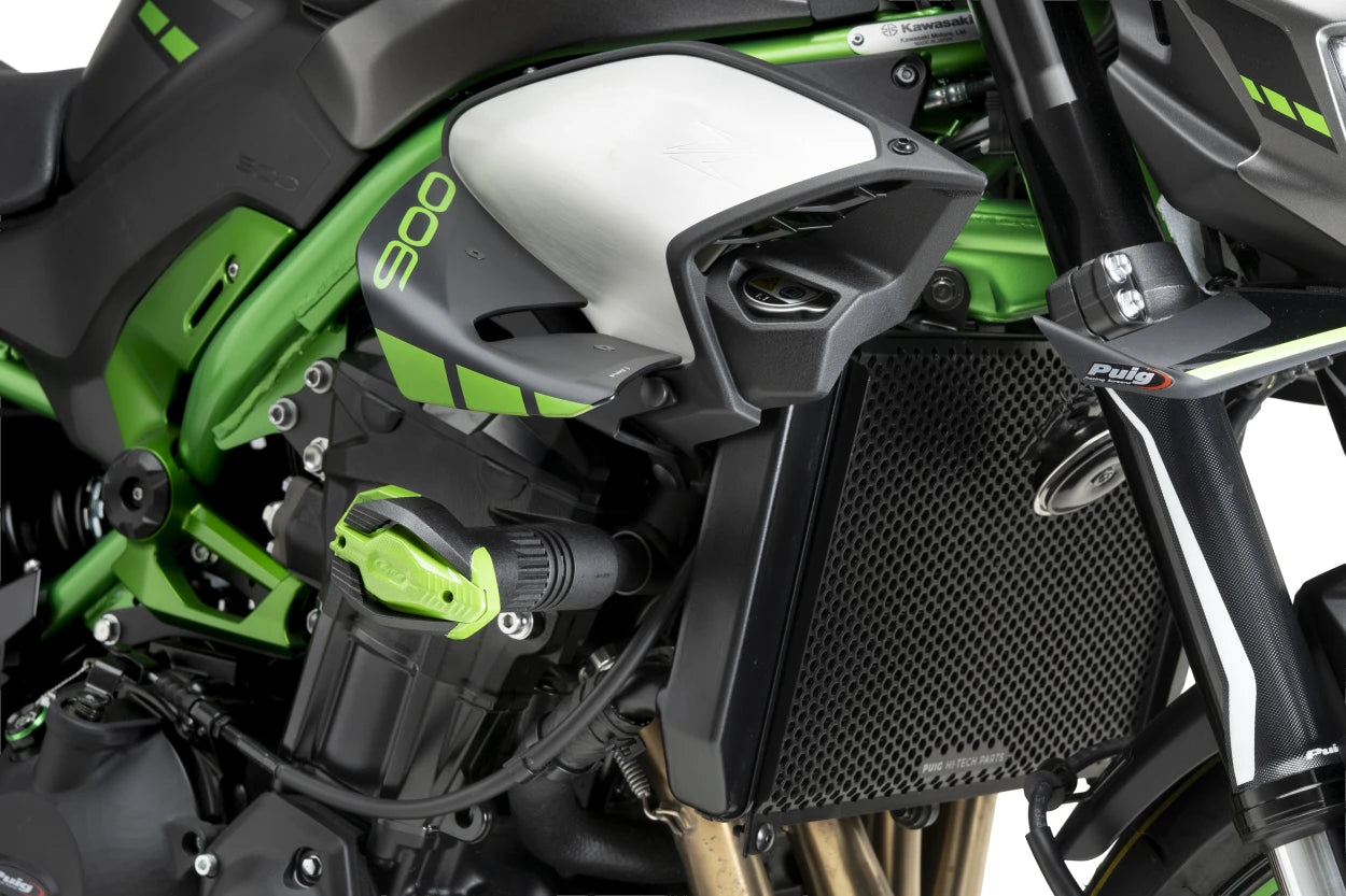 PUIG Radiator - Kühlerschutz | schwarz | passend für Kawasaki Z900 / SE - Modelle (2025-2026)