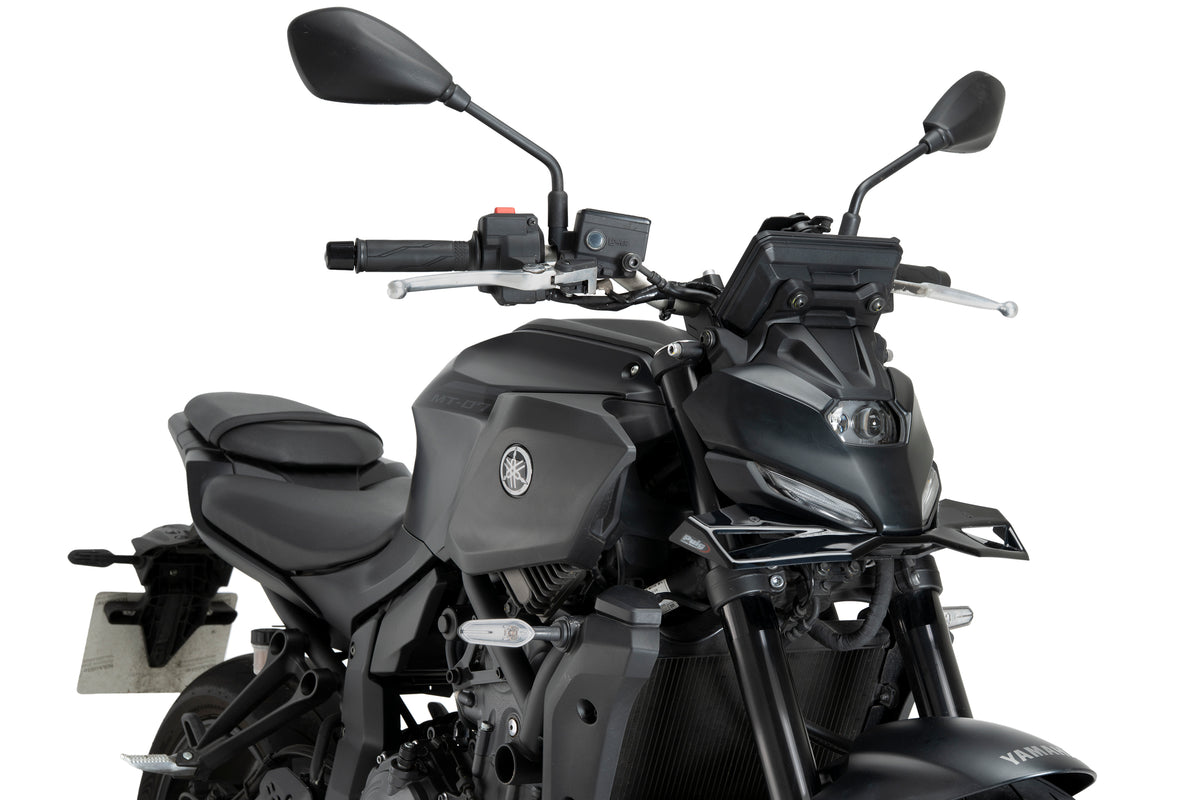 PUIG Downforce Naked Front Spoiler | mit ABE | schwarz | passend für Yamaha MT-07 / Y-AMT - Modelle (2025-2026)