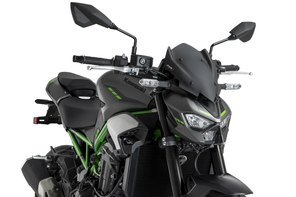 PUIG New Generation Sport Windschield | ABE | matt-schwarz | passend für Kawasaki Z900 / SE - Modelle (2025-2026)