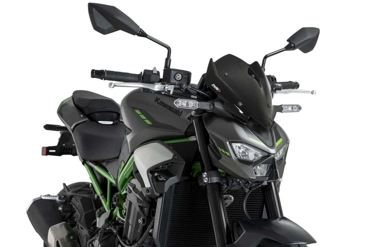 PUIG New Generation Sport Windschield | ABE | schwarz | passend für Kawasaki Z900 / SE - Modelle (2025-2026)