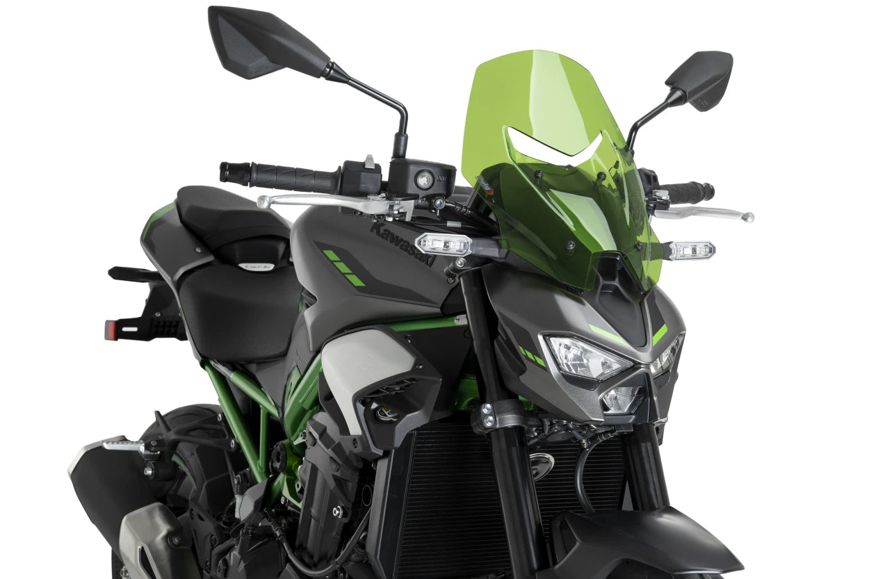 PUIG New Generation Touring Windschield | ABE | grün | passend für Kawasaki Z900 / SE - Modelle (2025-2026)