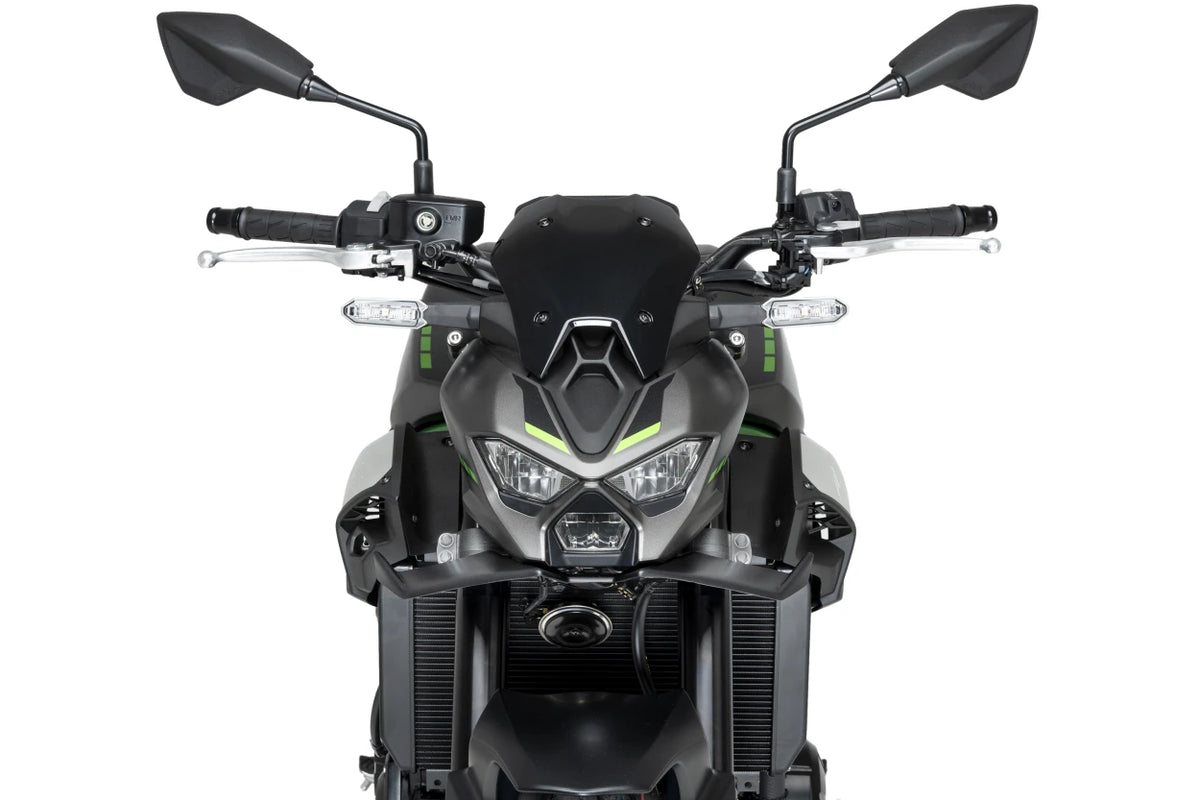 PUIG Downforce Naked Front Spoiler | ABE | schwarz | passend für Kawasaki Z900 / SE - Modelle (2025-2026)