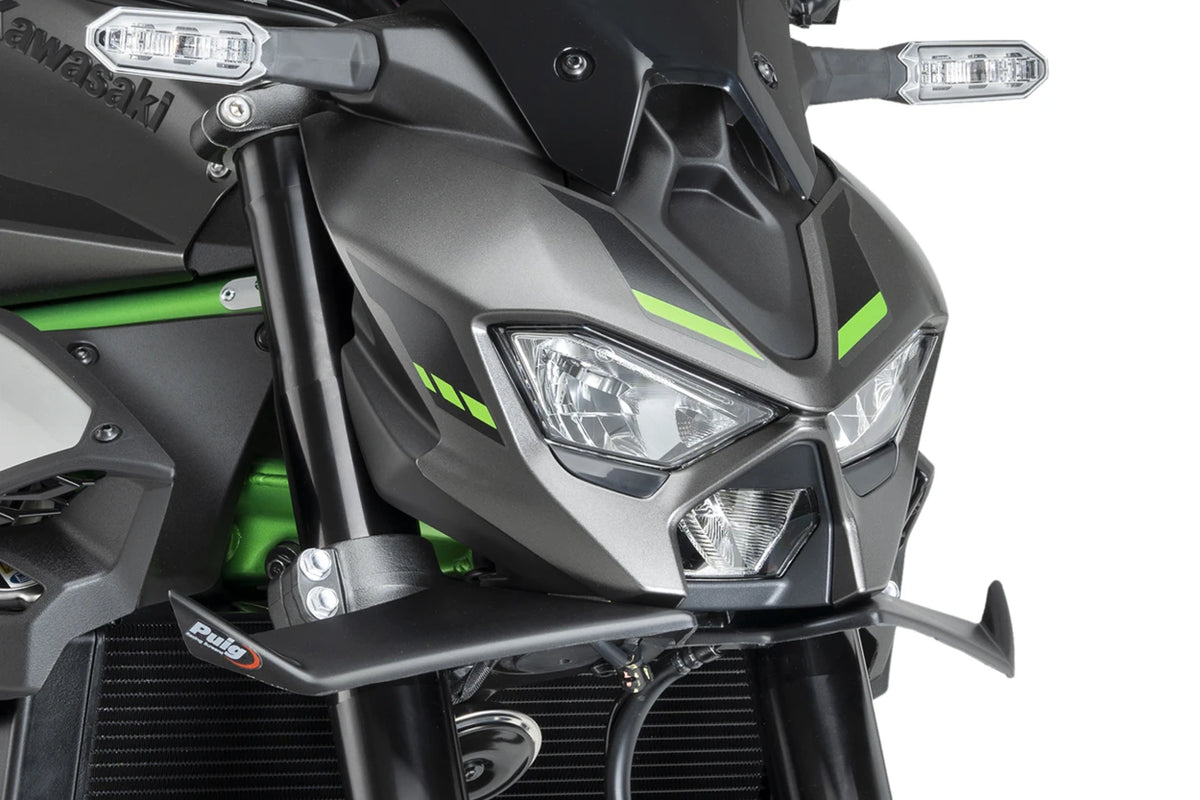 PUIG Downforce Naked Front Spoiler | ABE | matt-schwarz | passend für Kawasaki Z900 / SE - Modelle (2025-2026)