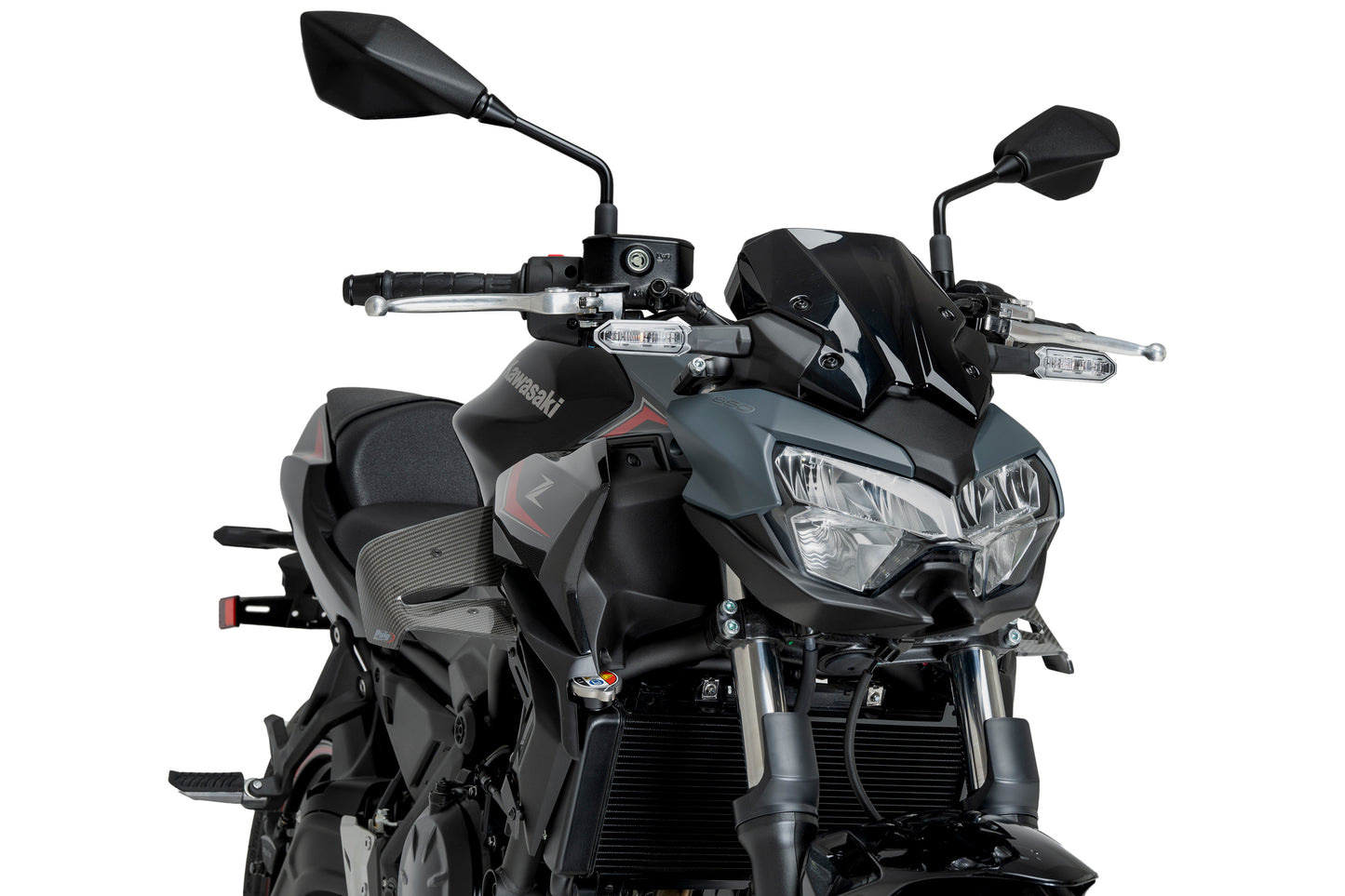 PUIG D12 Spoiler | mit ABE | carbon-look | passend für Kawasaki Z650 - Modelle (2020-2026)