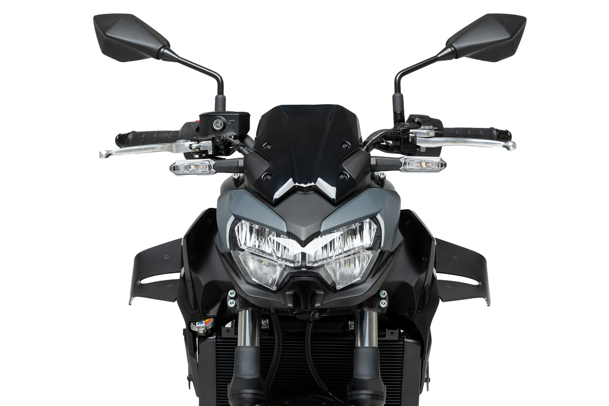 PUIG D12 Spoiler | mit ABE | matt-schwarz | passend für Kawasaki Z650 - Modelle (2020-2026)