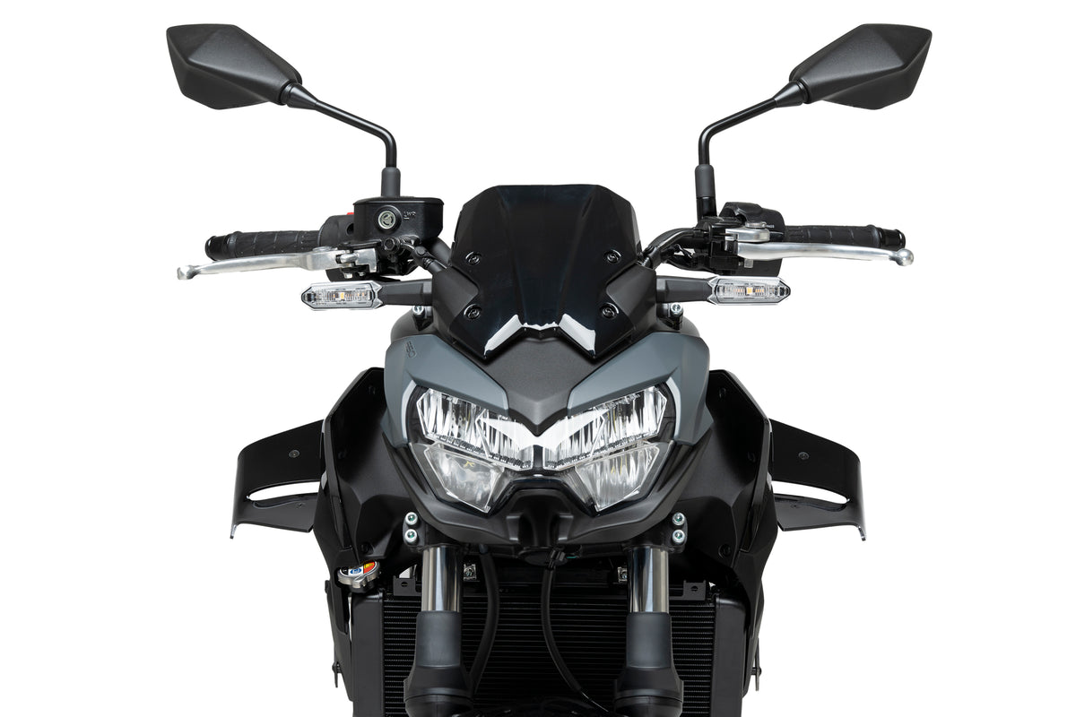 PUIG D12 Spoiler | mit ABE | schwarz | passend für Kawasaki Z650 - Modelle (2020-2026)
