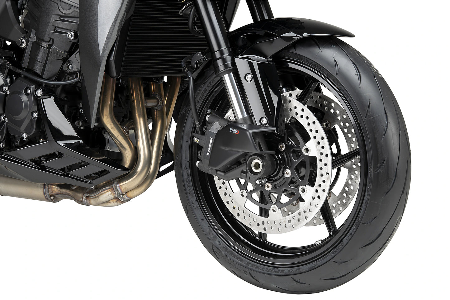 PUIG Brake Cooler - Luftkanal | ABE | matt-schwarz | passend für Kawasaki Z1100 / SE - Modelle (2026)