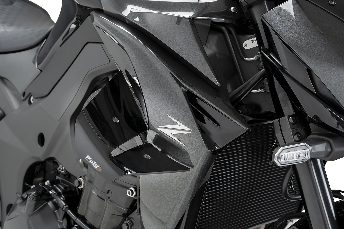 PUIG D12 Spoiler | mit ABE | schwarz | passend für Kawasaki Z1100 / SE - Modelle (2025-2026)