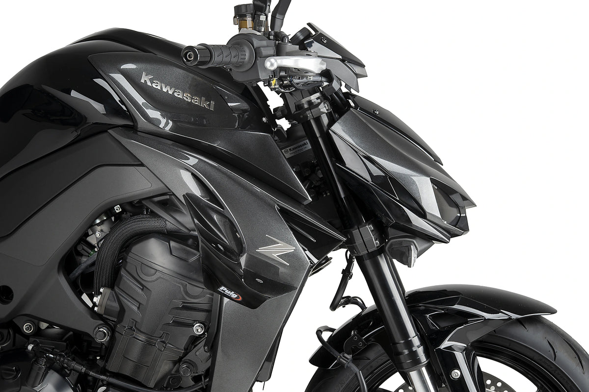 PUIG D12 Spoiler | mit ABE | schwarz | passend für Kawasaki Z1100 / SE - Modelle (2025-2026)