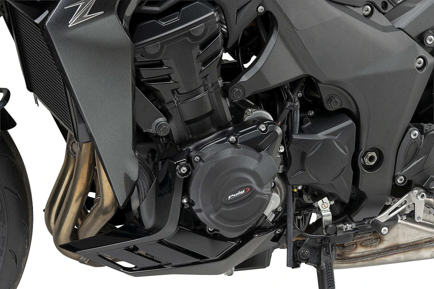 PUIG Motordeckelschoner | 3-teilig | schwarz | passend für Kawasaki Z1100 / SE - Modelle (2026)
