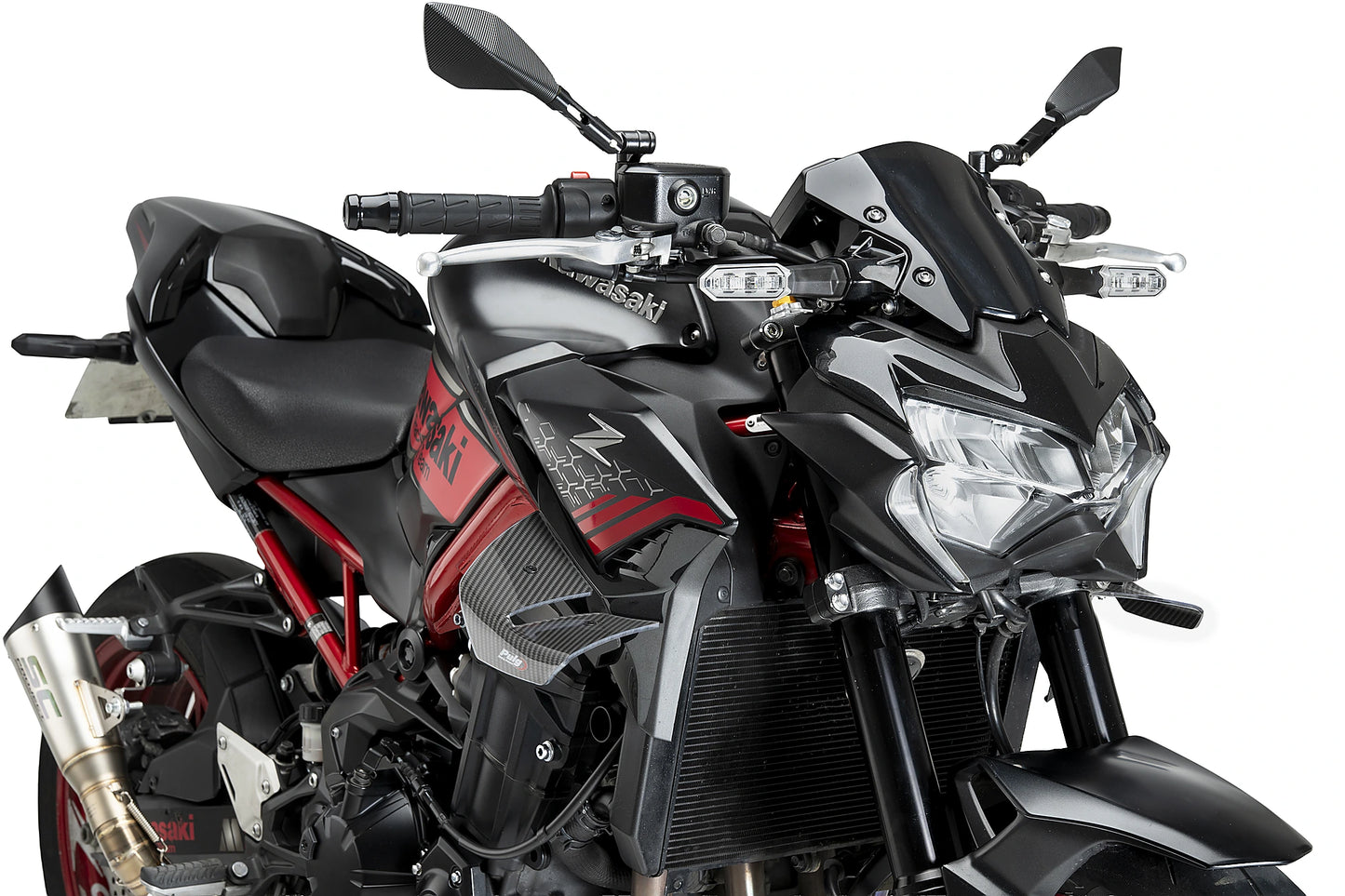 PUIG D12 Spoiler | mit ABE | carbon-look | passend für Kawasaki Z900 - Modelle (2020-2024)