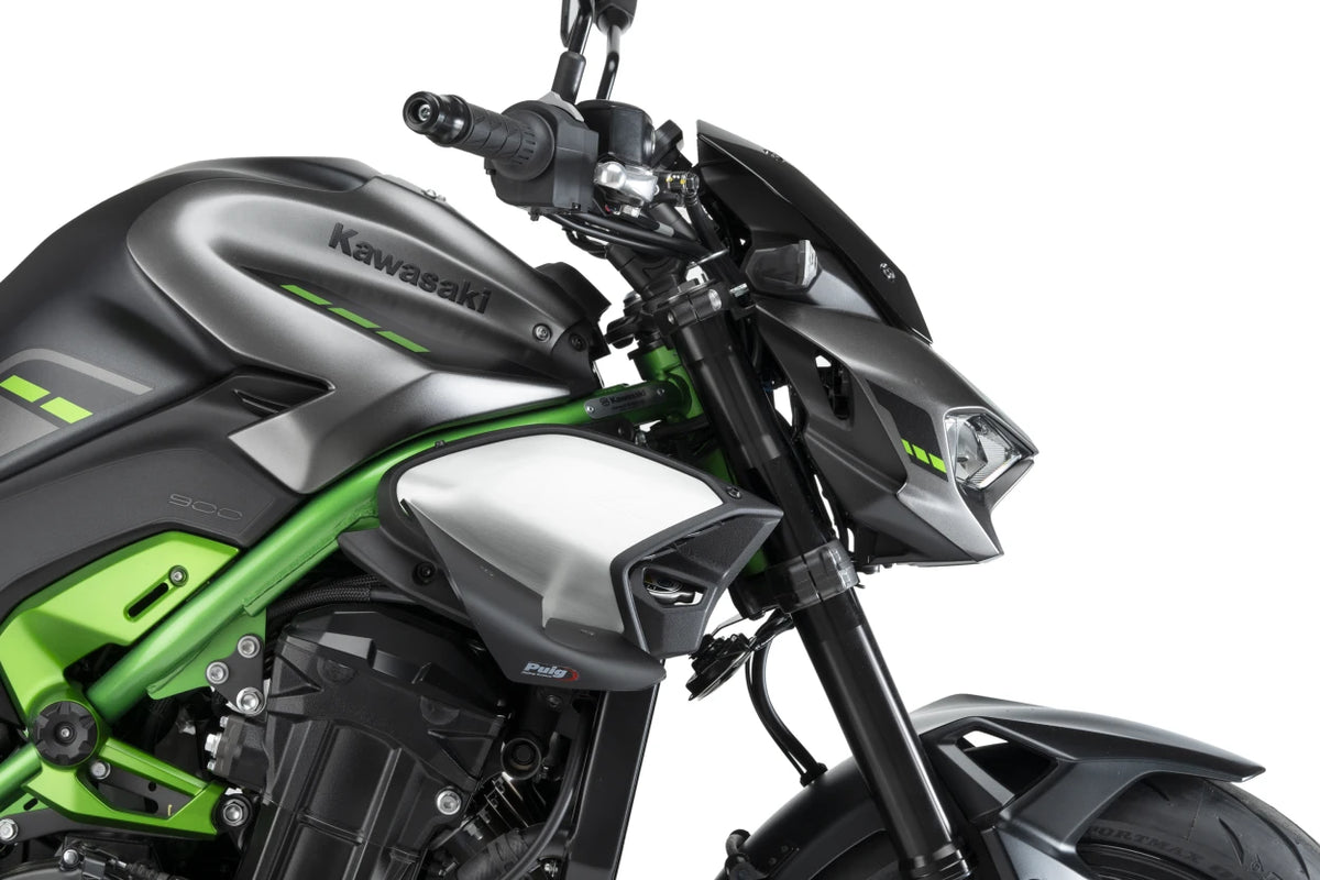 PUIG D12 Spoiler | mit ABE | matt-schwarz | passend für Kawasaki Z900 / SE - Modelle (2025-2026)