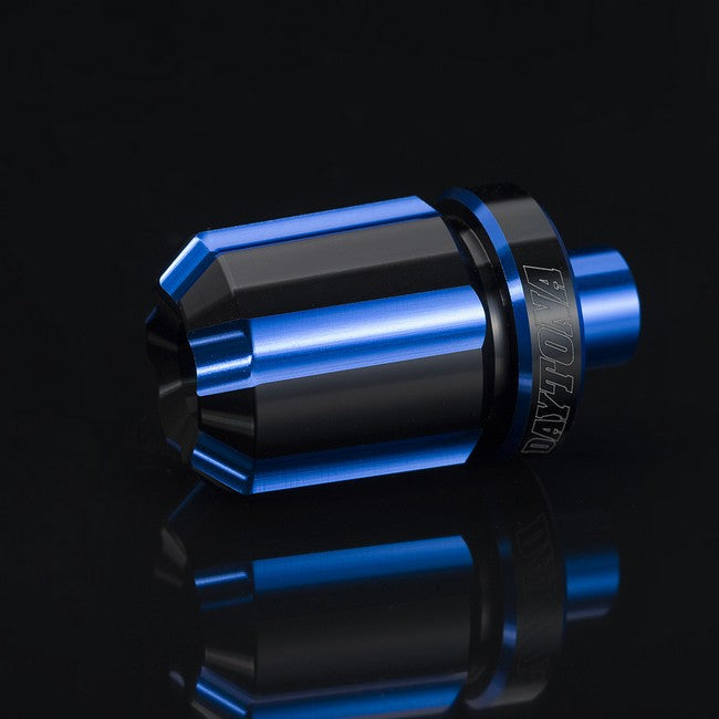 Daytona - Lenkerenden / Lenkergewichte "GROOVE" | blau - schwarz eloxiert | 7/8"+1" Lenker mit Ø 14-19 mm | Paar | ALU | Lenkerenden | Lenkergewichte