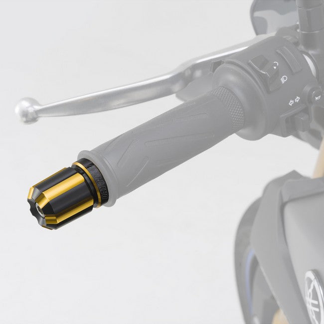 Daytona - Lenkerenden / Lenkergewichte "GROOVE" | gold - schwarz eloxiert | 7/8"+1" Lenker mit Ø 14-19 mm | Paar | ALU | Lenkerenden | Lenkergewichte