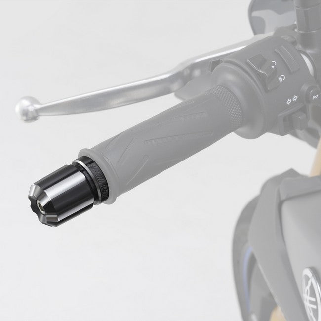 Daytona - Lenkerenden / Lenkergewichte "GROOVE" | silber - schwarz eloxiert | 7/8"+1" Lenker mit Ø 14-19 mm | Paar | ALU | Lenkerenden | Lenkergewichte