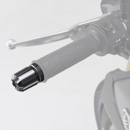 Daytona - Lenkerenden / Lenkergewichte "GROOVE" | silber - schwarz eloxiert | 7/8"+1" Lenker mit Ø 14-19 mm | Paar | ALU | Lenkerenden | Lenkergewichte