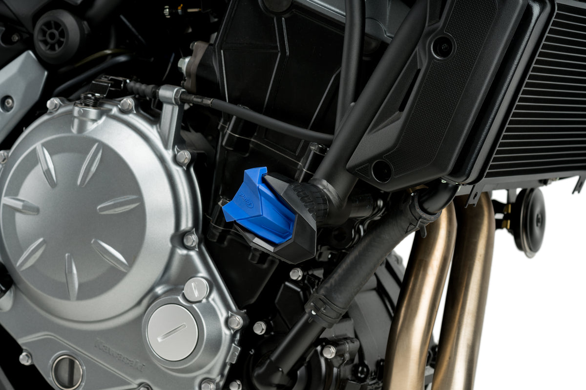 PUIG Sturzpads S19 | blau | passend für Kawasaki Z900 / SE - Modelle (2025-2026)