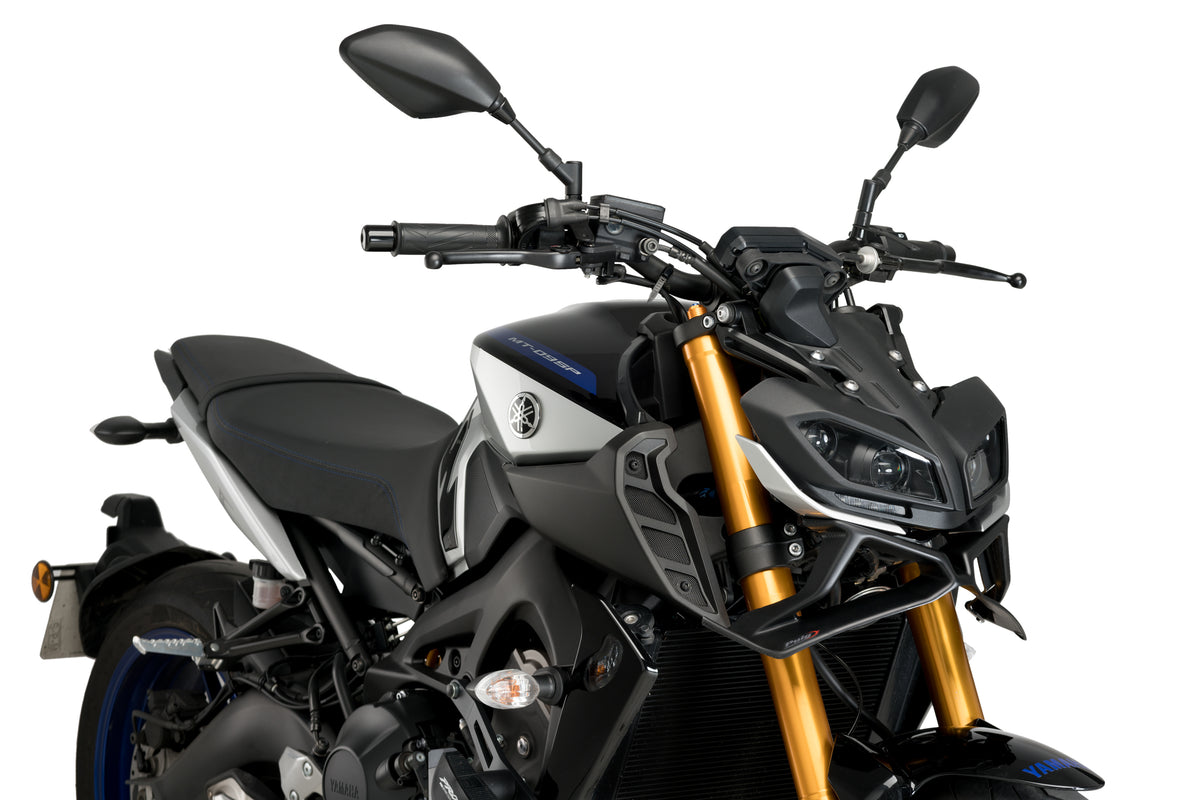 PUIG Downforce Naked Front Spoiler | mit ABE | matt-schwarz | passend für Yamaha MT-09 / SP - Modelle (2017-2020)
