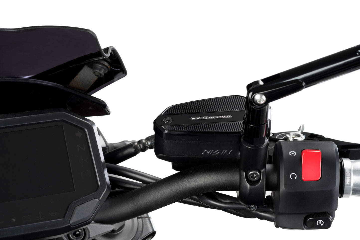 PUIG Bremsflüssigkeitsbehälter-Abdeckung | vorne | schwarz | passend für Kawasaki Z900 / SE - Modelle (2025-2026)