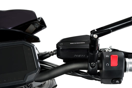 PUIG Bremsflüssigkeitsbehälter-Abdeckung | vorne | schwarz | passend für Kawasaki Z900 / SE - Modelle (2025-2026)