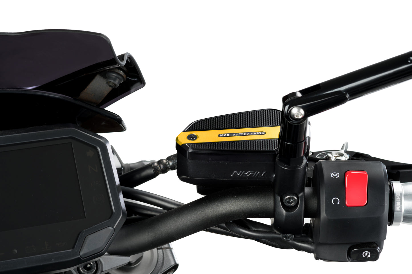 PUIG Bremsflüssigkeitsbehälter-Abdeckung | vorne | gold | passend für Kawasaki Z900 / SE - Modelle (2025-2026)