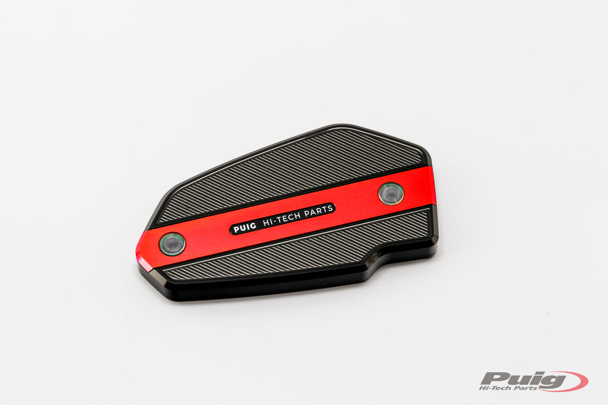 PUIG Bremsflüssigkeitsbehälter-Abdeckung | vorne | rot | passend für Kawasaki Z900 / SE - Modelle (2025-2026)