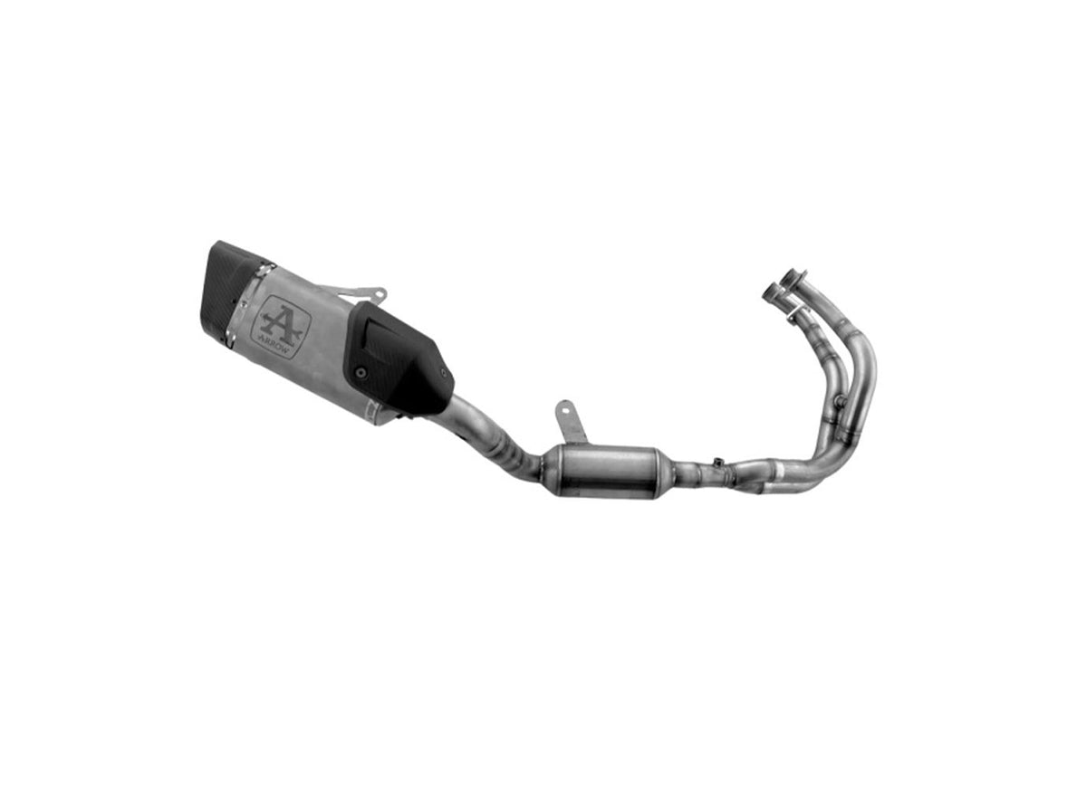 Arrow Exhaust Auspuff "Pista" Komplettanlage inkl. Krümmer & Carbon Endkappe | ABE | TITAN | passend für Yamaha YZF-R7 (Euro 5) - Modelle (2021-2024)