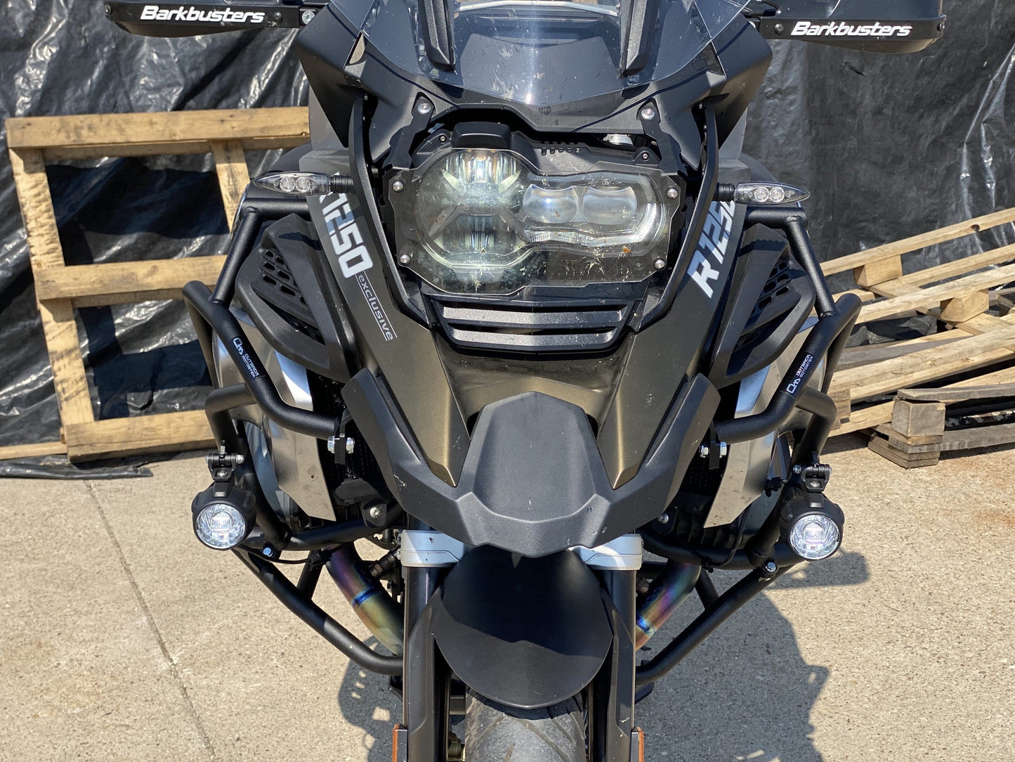 Outback Motortek | Oberer Sturzbügel | Weiss | passend für BMW R 1250 GS Adventure - Modelle (2019-2023)