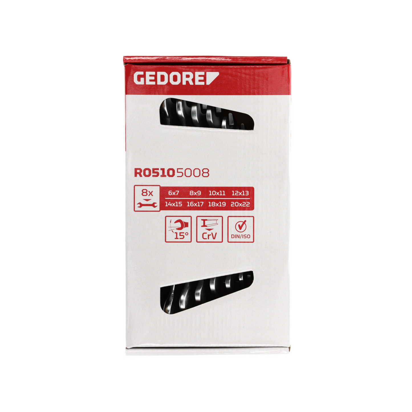 GEDORE red R05105008 Doppelmaulschlüssel Satz 6-22 mm 8-teilig